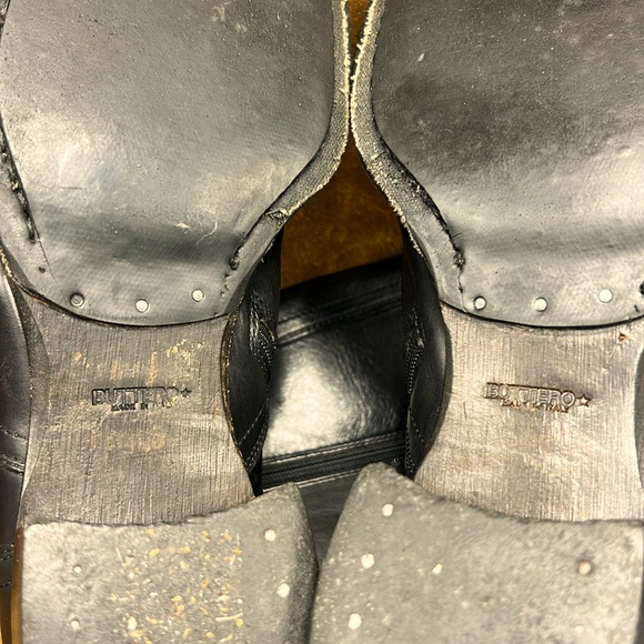 Buttero Black Leather Inner Zip Boots - Picture 9 of 12